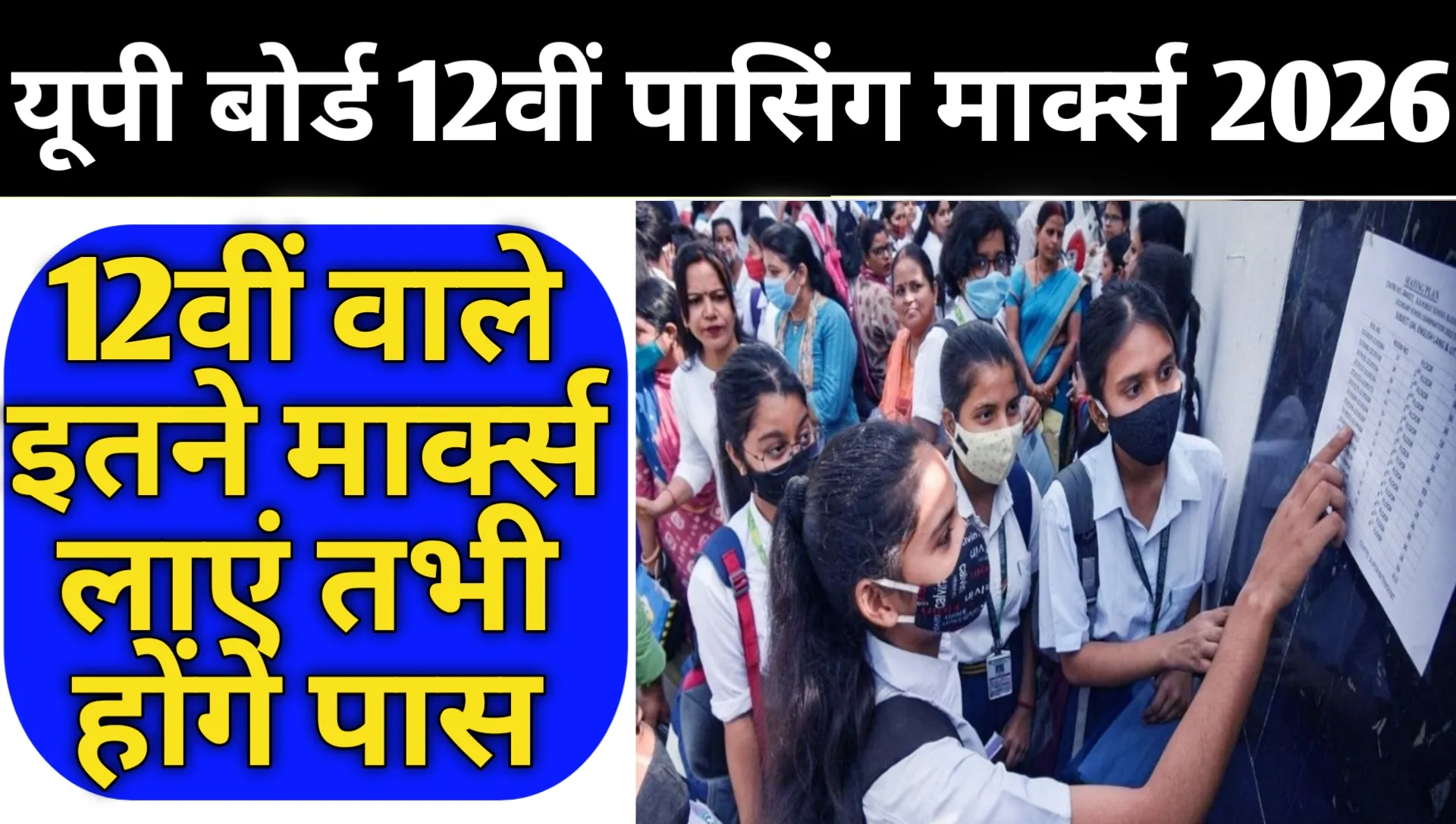 UP Board Class 12th Passing Marks 2026
